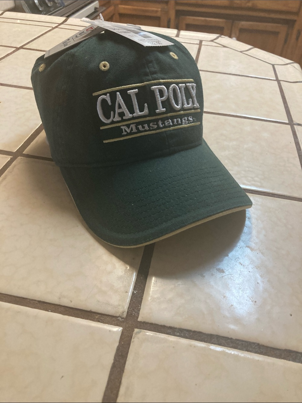 Cal Poly Mustangs Dark Green Embroidered Baseball Cap